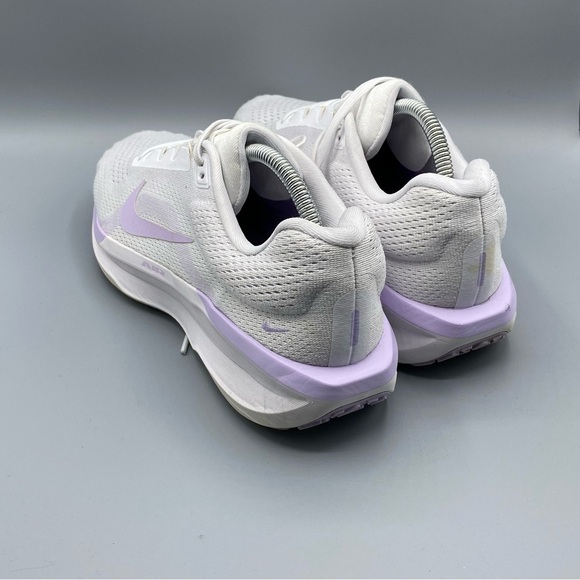 Nike White Lavender Mesh Lace-Up Womens Sneakers - Picture 3 of 4